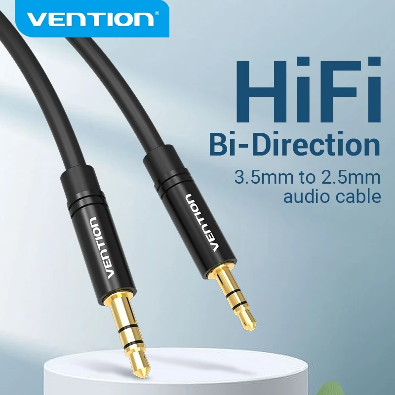 Vention สายสัญญาณเสียง 3.5 ถึง 2.5 สาย AUX สําหรับลําโพงโทรศัพท์มือถือ