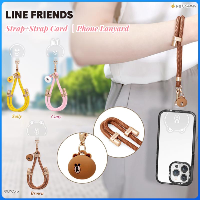 GARMMA Line Friends Doll Charm Buckle Strap เชือกคล้องโทรศัพท์แบบปรับได้ (36 ซม.) เชือกเส้นเล็กไนลอนแบบปรับได้อเนกประสงค์