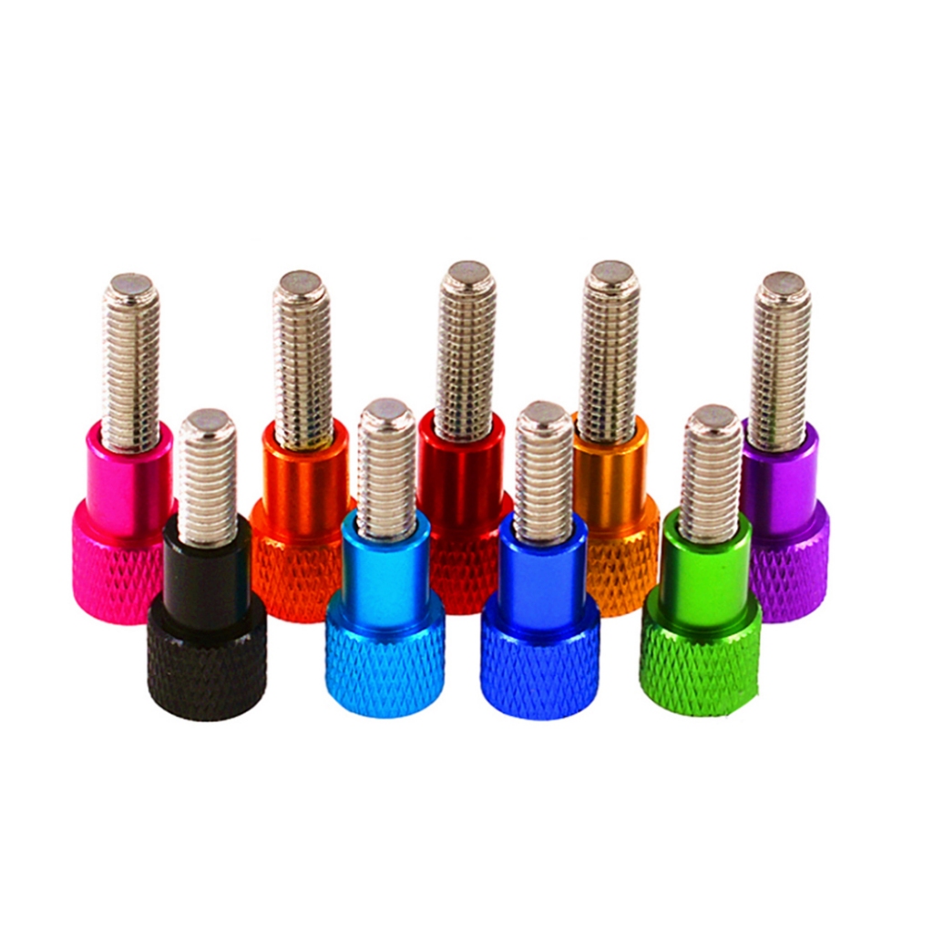 สีอลูมิเนียมสแตนเลส Knurled Thumb สกรู Thin Shank 12 มม.ขั้นตอนลวด Rod M6*6/8/10/12/15/18/20/25/30/35 - รูปที่ 2