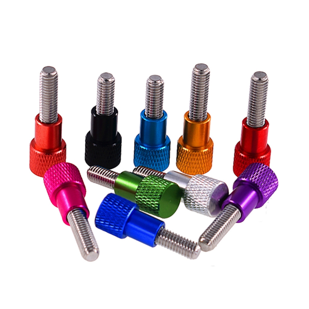 สีอลูมิเนียมสแตนเลส Knurled Thumb สกรู Thin Shank 12 มม.ขั้นตอนลวด Rod M6*6/8/10/12/15/18/20/25/30/35 - รูปที่ 3