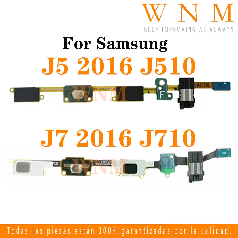 สําหรับ Samsung Galaxy J5 J7 2016 J510 J710 ปุ่ม Home Flex สายพร้อมแจ็คหูฟัง Flex Realacement สําหรับ Samsung Galaxy