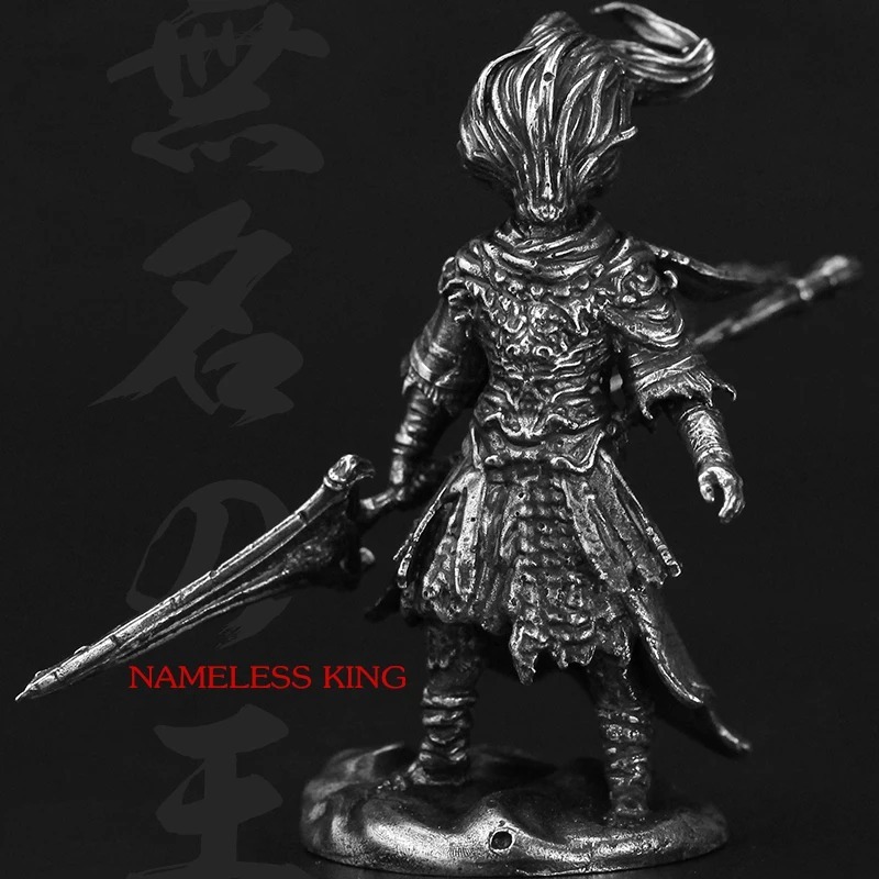 Vintage ทองเหลืองสีขาว Dark Souls III Nameless King อะนิเมะ Action Figurine โลหะเกมคอลเลกชันของเล่นของขวัญ