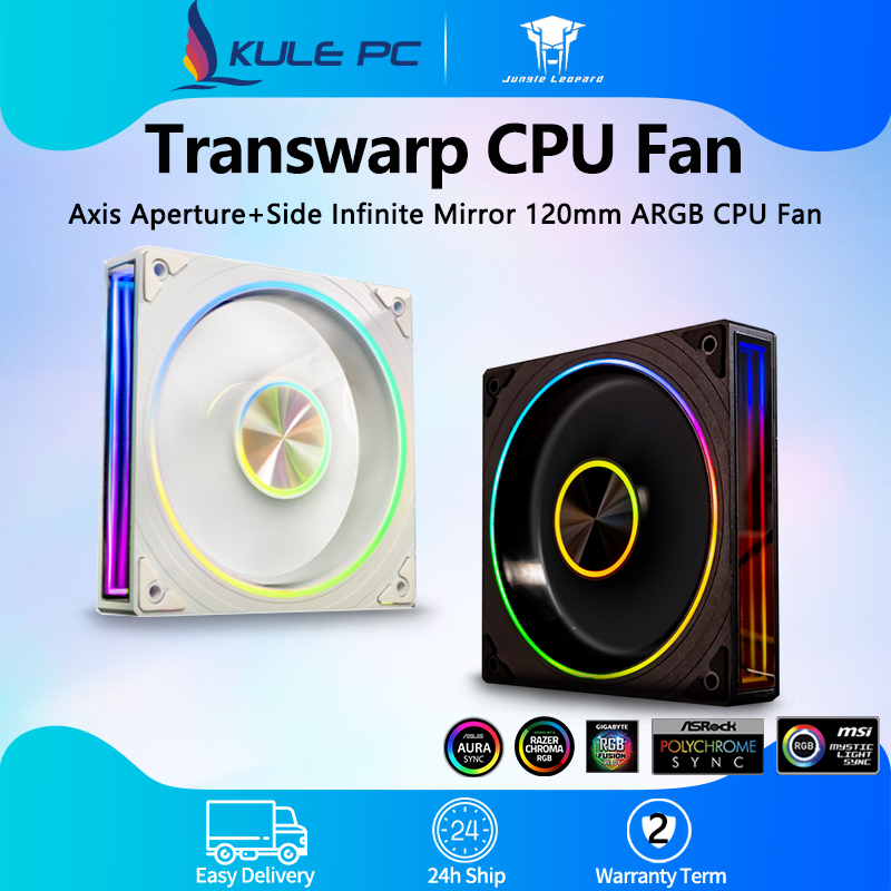 Jungle Leopard Transwarp CPU พัดลม ARGB 120 มม.5V 3PIN แหวนรูรับแสง ARGB Infinity กระจกเมนบอร์ด Sync 4PIN PWM พอร์ตชายและหญิงใน Series