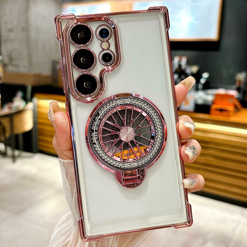 SAMSUNG หรูหราelectroplatedกันกระแทกsamsung Galaxy S24 plus S24 Ultra S23 Ultra S22 Ultra S20 Ultra S20 FEซิลิโคนนุ่มกรณีฝาครอบปลอกโปร่งใสAnti-Fallป้องกัน