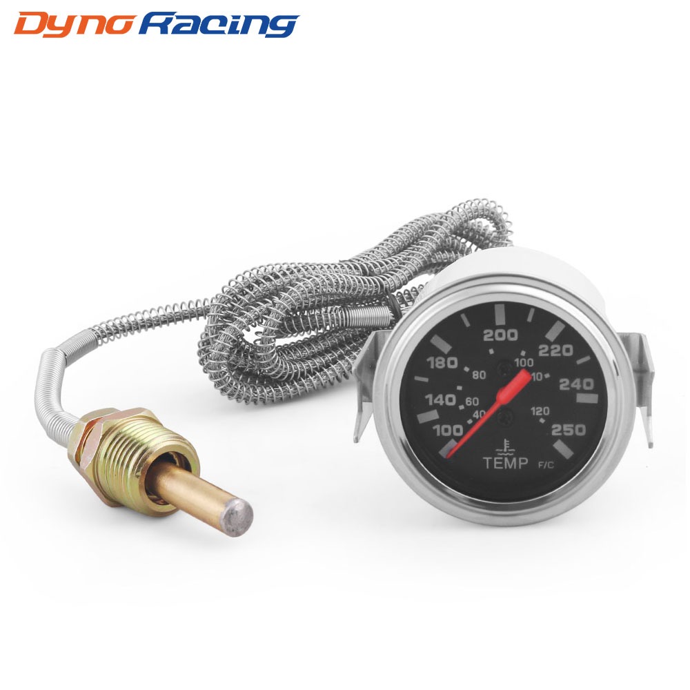 40-120℃/100-250℉ 2 "52 มม.เครื่องวัดอุณหภูมิน้ํา 12V เครื่องวัดอุณหภูมิน้ํารถพร้อมเซ็นเซอร์ 1/2NPT