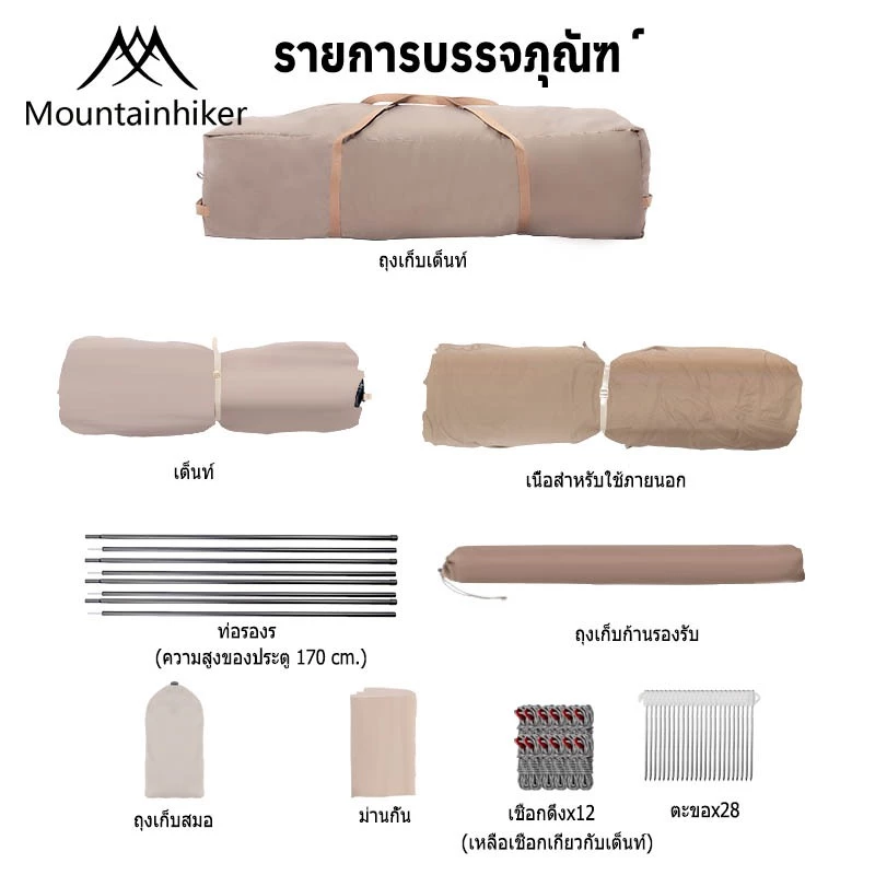 Mountainhiker Village13 เต็นท์บ้านออโต้ 2ห้องนอน 1ห้องนั่งเล่น thumbnail 8