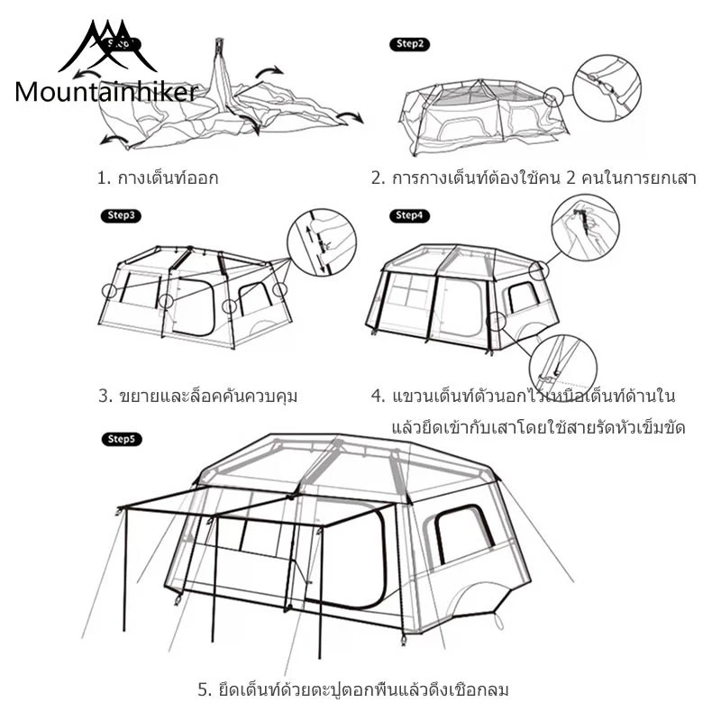 Mountainhiker Village13 เต็นท์บ้านออโต้ 2ห้องนอน 1ห้องนั่งเล่น thumbnail 9