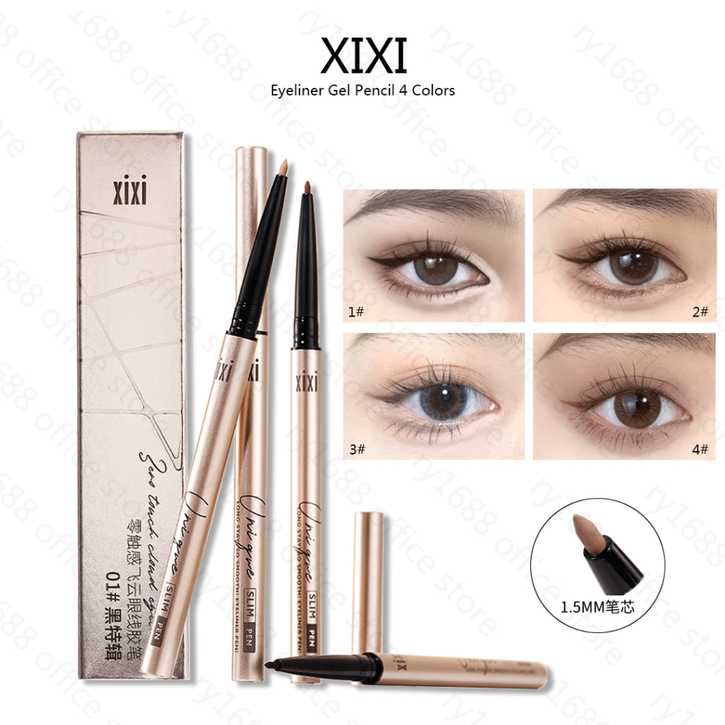 ปากกาเจลอายไลเนอร์ XIXI 1.5 มม. Fine Nib ธรรมชาติ Smooth Lasting Waterproof Eye แต่งหน้าสีดําสีน้ําต