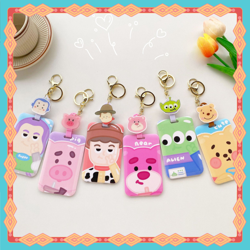 ใหม่ Toy Story Multi-Function Retractable Holder ป้ายชื่อ ID ใส่บัตรธนาคาร/นักเรียน/พนักงาน/เข้าอาคาร พร้อมป้องกันรอยขีดข่วนและสายคล้องคอ