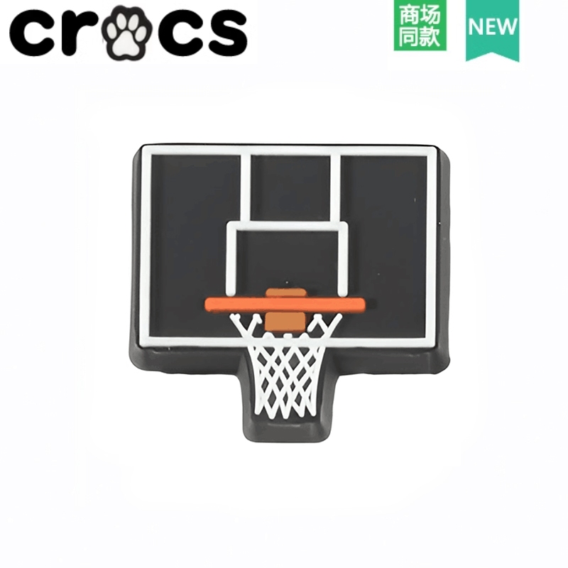 Crocs Carlochi รองเท้าอุปกรณ์เสริมหัวเข็มขัดตกแต่งการ์ตูน DIY ที่ถอดออกได้ Zhibixing บาสเกตบอลห้าชิ้นรองเท้าดอกไม้