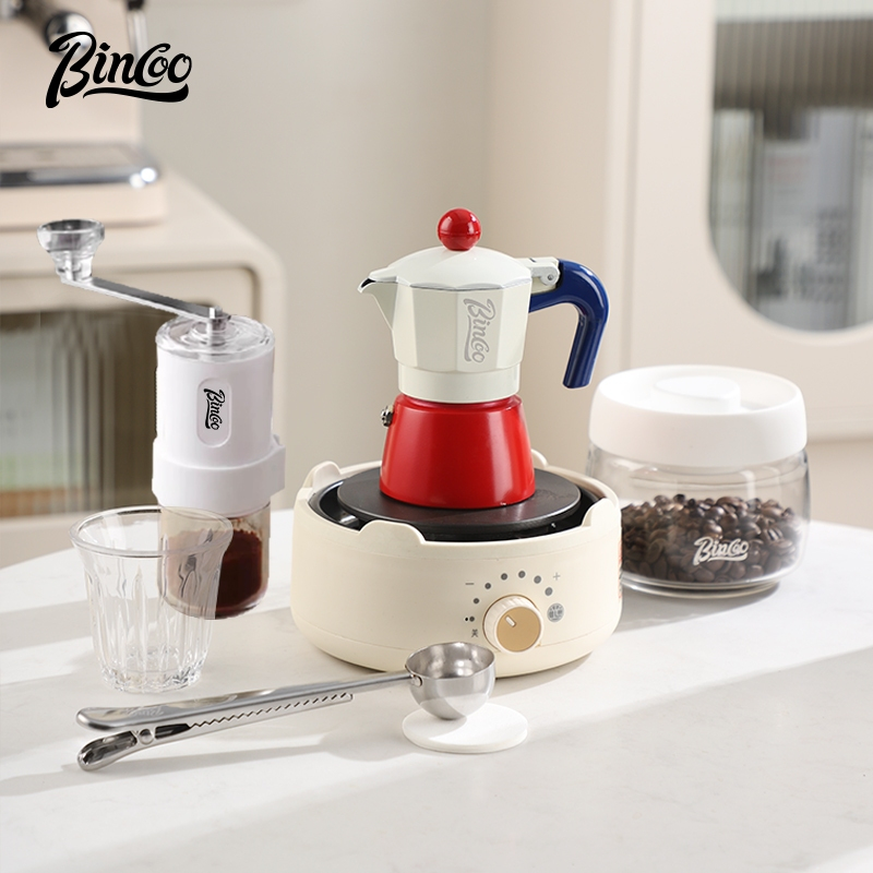 Bincoo Moka Pot Set Home Single Valve Espresso Pot Small Mini Coffee Pot Set [1/3/6 ถ้วย]