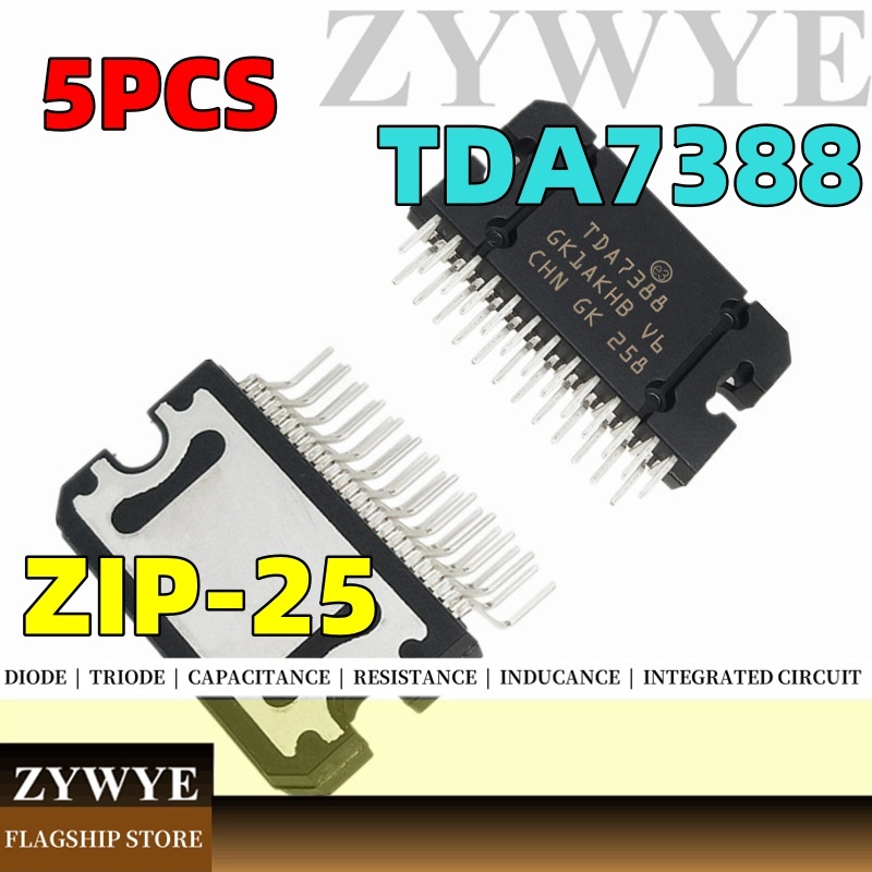 5pcs TDA7388 ยี่ห้อใหม่ YD7388 CD7388CZ รถเครื่องขยายเสียงบอร์ดรวมบล็อกเครื่องขยายเสียงชิป IC