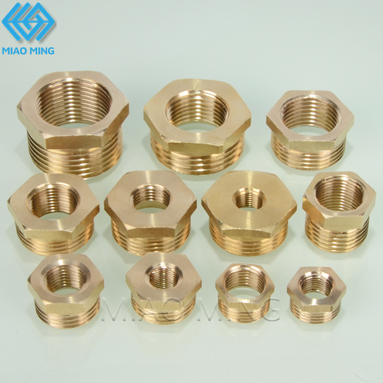 1/4 "3/8 1/2 "3/4 1 "ชายลดถึงหญิงด้ายทองเหลืองท่อลดบูชท่อทองแดงตัวเชื่อมต่อน้ํามันเชื้อเพลิงหัวหกเหลี่ยมน้ํามันแก๊ส