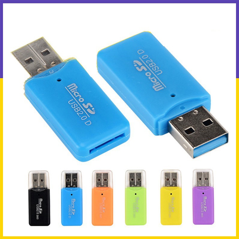 จัดส่งรวดเร็วDigital USB 2.0 เครื่องอ่านการ์ด Micro SD หน่วยความจํา Hi-Speed Micro SD /TF Card Reade