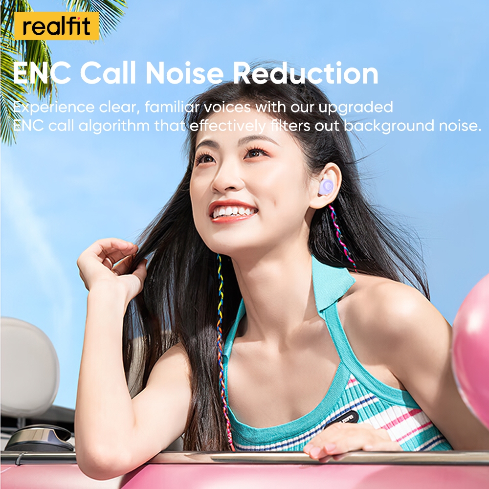 【พร้อมส่งในไทย】Realfit F4 HiFi HD เบสหนัก หูฟัง โทรชุดหูฟังบลูทูธไร้สาย ลดเสียงรบกวน ANC จับคู่ชุดหูฟังบลูทูธพร้อมไมโครโฟนอย่างรวดเร็ว