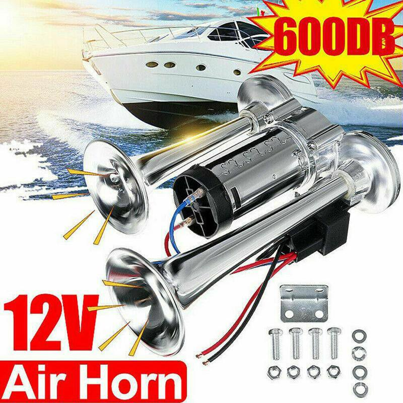แตรไฟฟ้า 12V/24V แตรรถยนต์ แตรอากาศ ท่อคู่ แตรยาวเสียงดังเหมาะสําหรับรถทุกรุ่นแตรรถบรรทุก