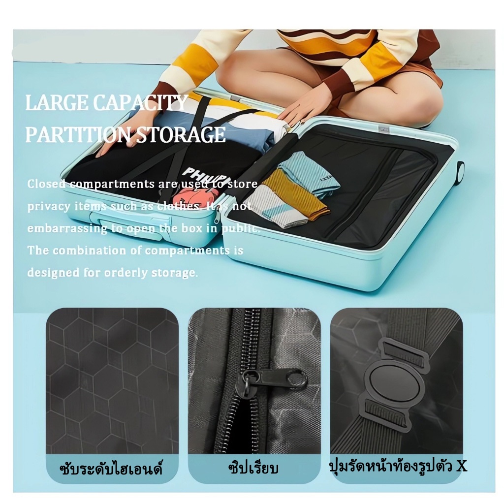 【สต็อกไทยพร้อมส่ง】ใหญ่เล็ก กระเป๋าล้อลาก ล้อหมุน360 ทนทาน 14/20/24นิ้ว กระเป๋าเดินทางล้อลาก กระเป๋าเดินทางระหว่างประเทศ