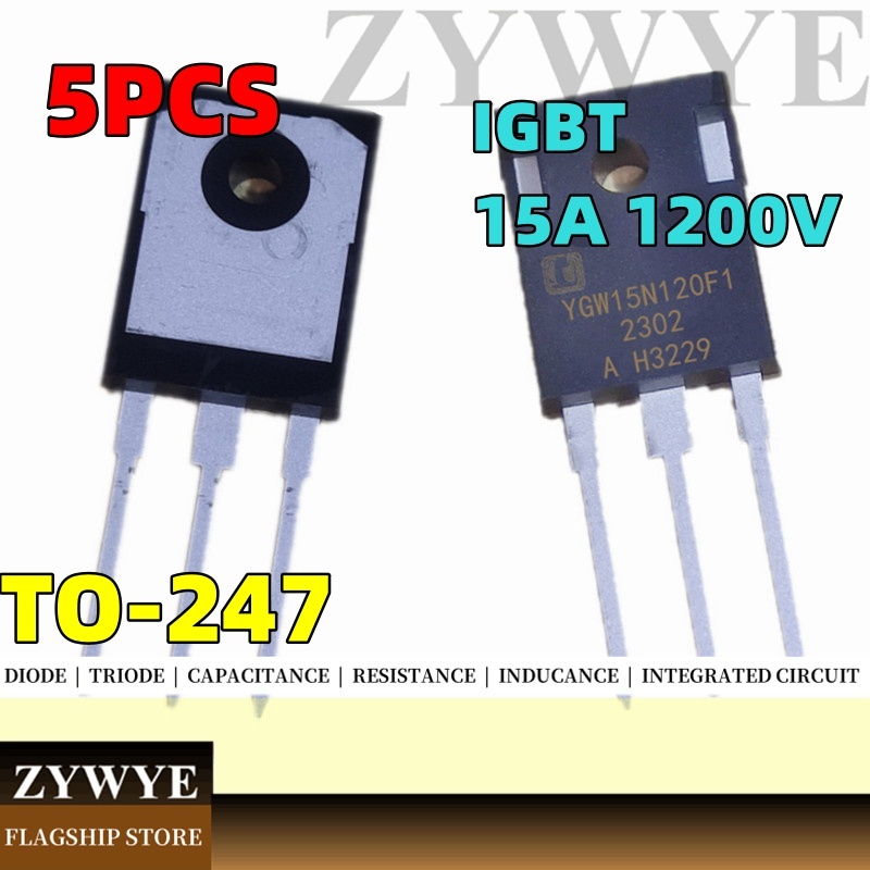 5pcs YGW15N120F1 15N120 FGA15N120AN 15N120FL2 IGBT K15T120 Triode TO-247 Universal
