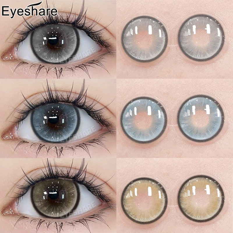 Eyeshare คอนแทคเลนส์ BOSTON สีฟ้า ดวงตาดูลึกซึ้ง รายปี Dia14.2 ค่าสายตา 0.00 1คู่