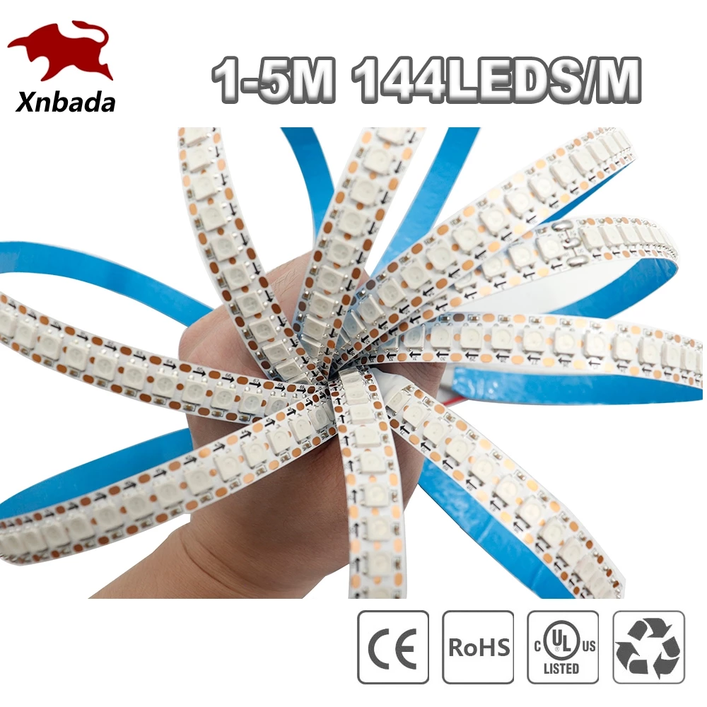 Ws2812b SMD 5050 RGBIC ไฟ LED Strip 144Led/m พิกเซลแอดเดรสสมาร์ทเทปแสง IP30/IP65/IP67 DC5V