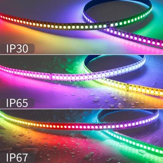 Ws2812b SMD 5050 RGBIC ไฟ LED Strip 144Led/m พิกเซลแอดเดรสสมาร์ทเทปแสง IP30/IP65/IP67 DC5V