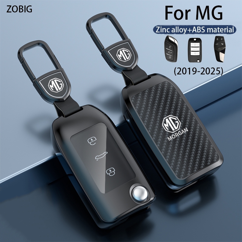 Zobig สําหรับ MG Key Fob ฝาครอบสังกะสีอัลลอยด์ ABS ฝาครอบใช้งานร่วมกับ MG ZS MG6 EV EZS HS EHS MG3 MG5 MG6 MG7 GT GSF ONE Keyless สมาร์ทคีย์ Fob