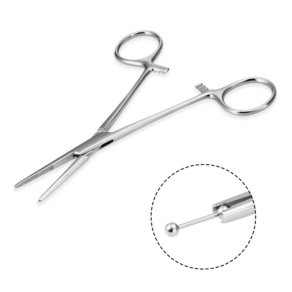 1ชิ้นสแตนเลสคีมเครื่องประดับเครื่องมือต่างหูสตั๊ดร่างกายเจาะเครื่องมือคีมบิดบอลเครื่องมือ