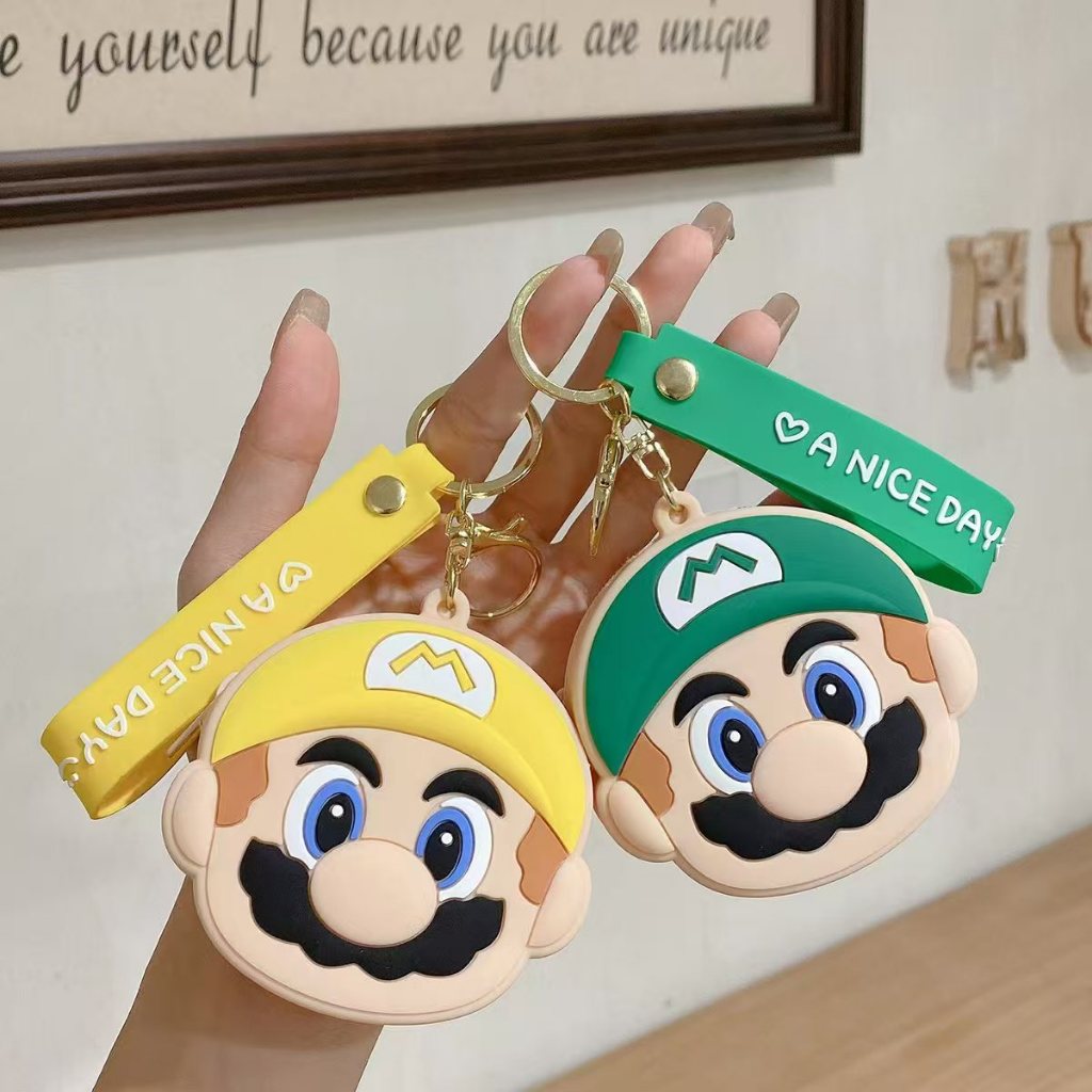 การ์ตูน Dingdang Cat Mario Puppy Dog Minnie กระเป๋าสตางค์ขนาดเล็กน่ารักซิลิโคน Mini Storage พวงกุญแจ Zero Wallet