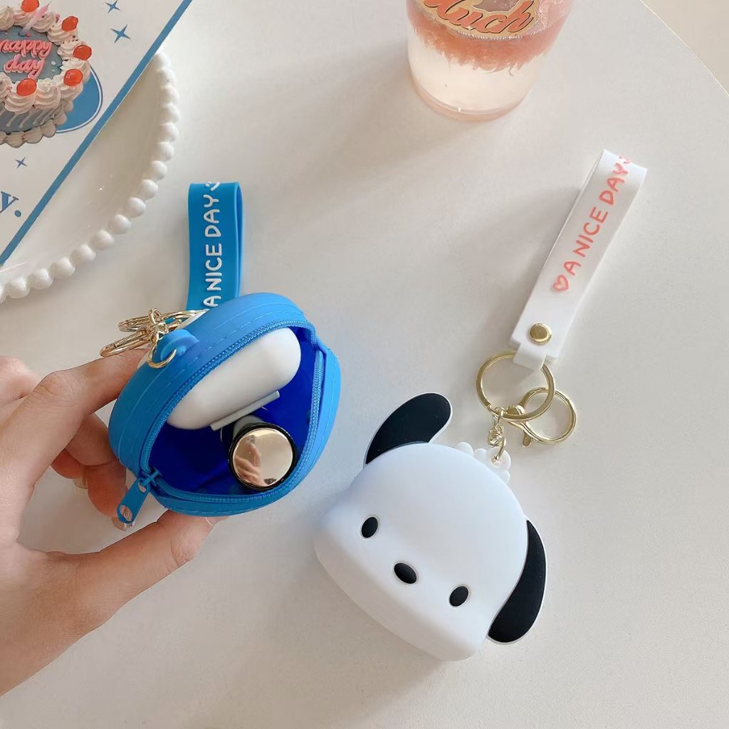 การ์ตูน Dingdang Cat Mario Puppy Dog Minnie กระเป๋าสตางค์ขนาดเล็กน่ารักซิลิโคน Mini Storage พวงกุญแจ Zero Wallet