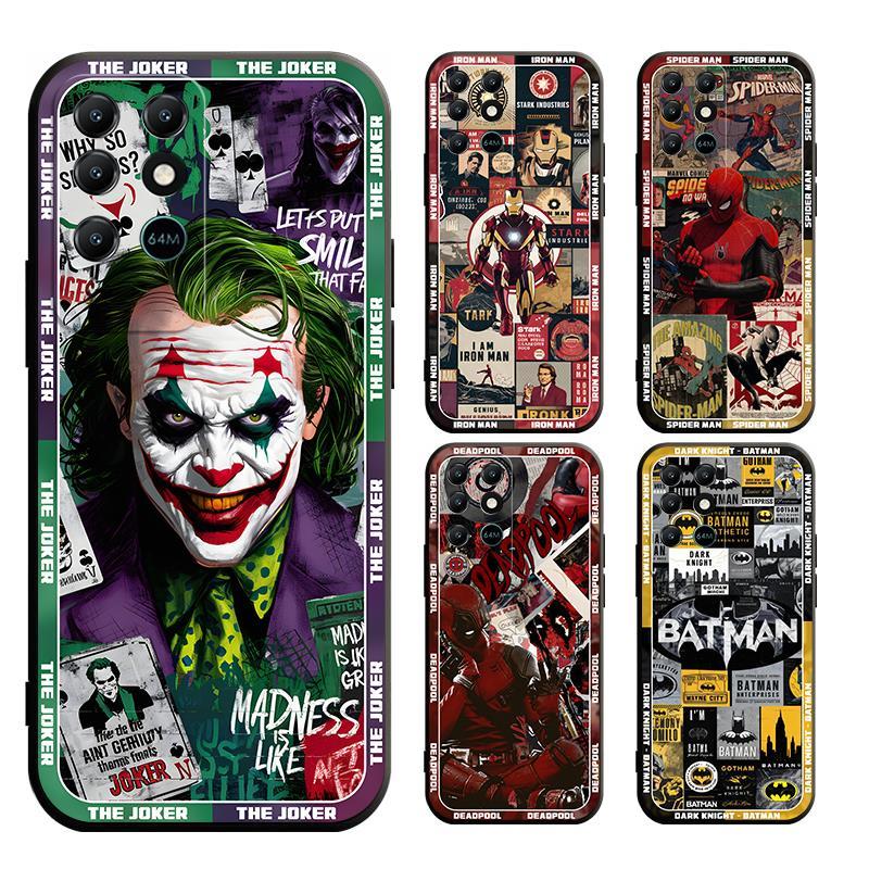 สําหรับ Infinix Note 12 11 10 8 11S 12i G96 G88 X693 X692 X667 X671B X671 X663 X670 nfc Pro 4G 5G 2022 Marvel Heroes Matte ตรงกรณีสีดําปกอ่อน
