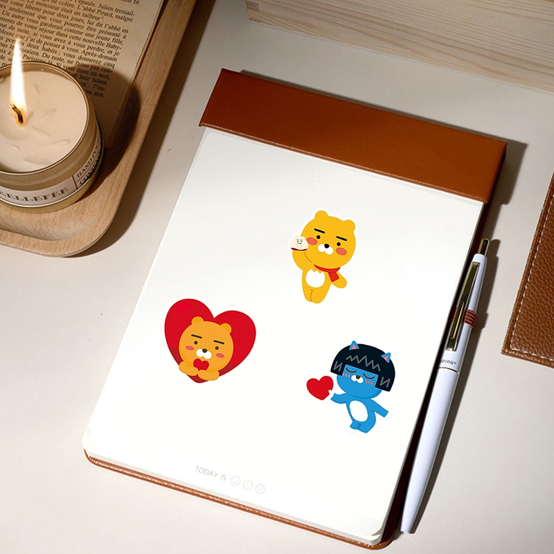 50 ชิ้น Kakaofriends สติกเกอร์ตกแต่ง Scrapbooking เครื่องเขียนสร้างสรรค์ของขวัญเล็กๆสําหรับเด็ก