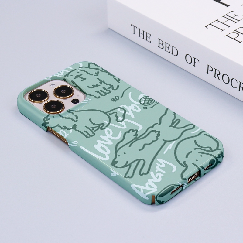 สุนัขน่ารักสําหรับiphone 15 14 13 12 11 Pro Max X XR Xs Max 8 7 6s Plus SE 2020 Brightก๋วยเตี๋ยวสี่ขนมปังป้องกันกล้องกันกระแทกฝาหลังเคสโทรศัพท์Kjw