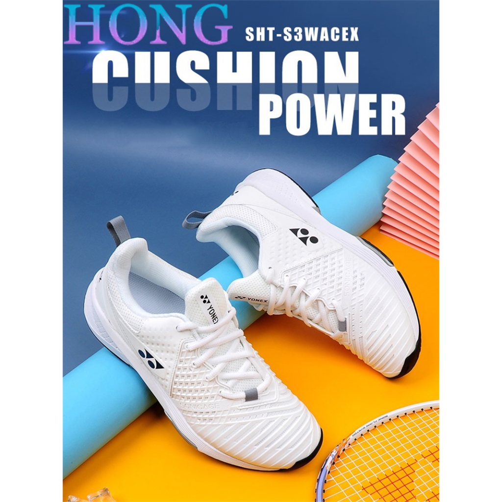 Yonex Sonicage 3 รองเท้าแบดมินตันสําหรับบุรุษและสตรีรองเท้าผ้าใบ yonex Power Cushion Breathable ultr