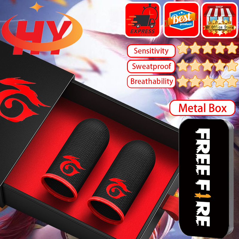 Ship Within 24 ชั่วโมงHY Free FireGaming Finger Sleeve gloves Touch thumb (2PCS) Anti-Sweater PUBG COD Call of duty Mobile legends state of survival