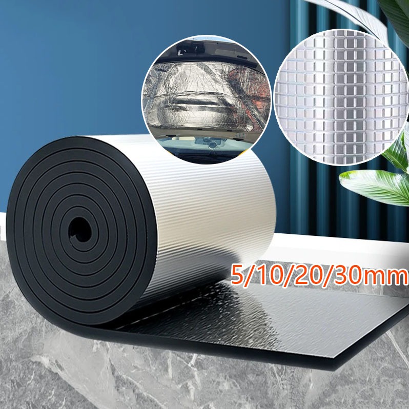 5/10/20/30มิลลิเมตรอลูมิเนียมเสียงฉนวนกันความร้อนโฟม,ลดเสียงรบกวนเสื่อ,สําหรับในร่มหลังคารถประตูลําต้นเครื่องยนต์ไฟร์วอลล์