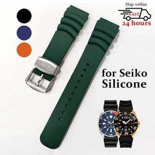 สายนาฬิกาข้อมือซิลิโคน 20 มม. 22 มม. กันน้ํา สําหรับ Seiko Prospex SKX007 SKX009 SPR009