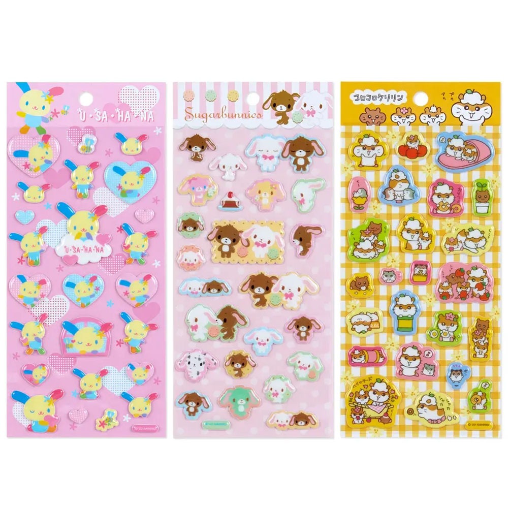 3D Usahana Sugarbunnies Corocorokuririn สติกเกอร์ Idol Photo Card Deco DIY อัลบั้มสมุดภาพหนังสือตกแต่งสติกเกอร์