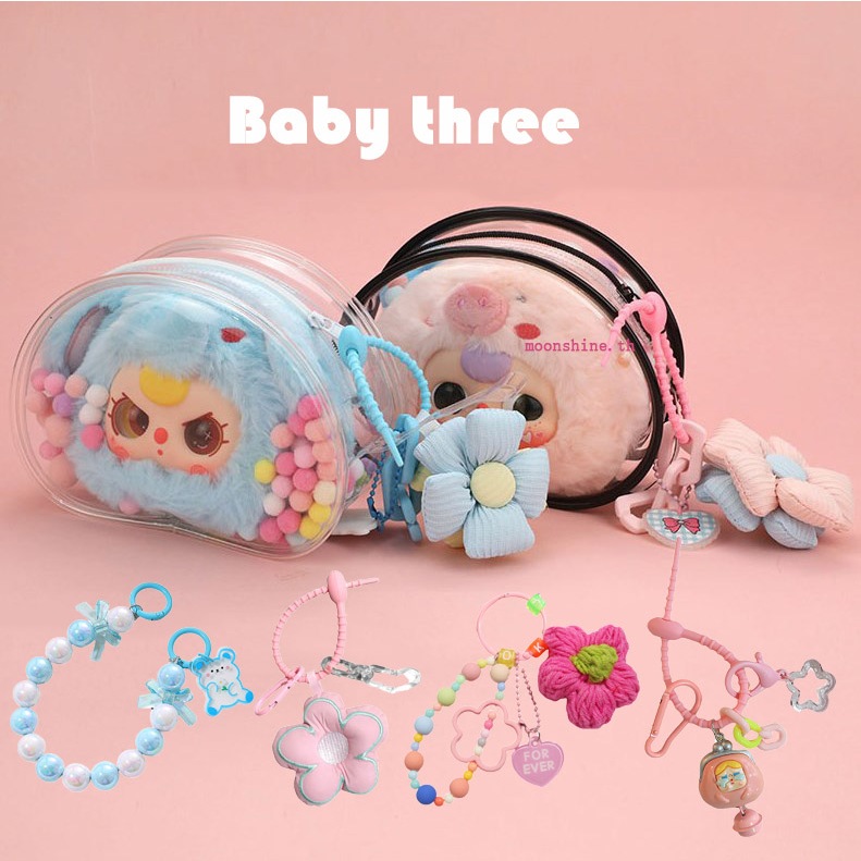 Baby Three PVC Dolls Organizer Box Multifunctional Portable Transparent Thicken Bag