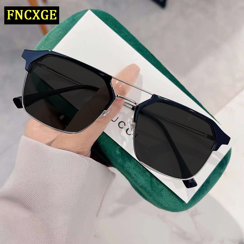 Fncxge แว่นตากันแดดผู้หญิง Retro แฟชั่นสายตาสั้นแว่นตา -50-600 ป้องกันรังสียูวีครึ่งกรอบแว่นตา Unisex สไตล์เกาหลีฤดูร้อน Anti-Glare UV400 Shades สําหรับชาย