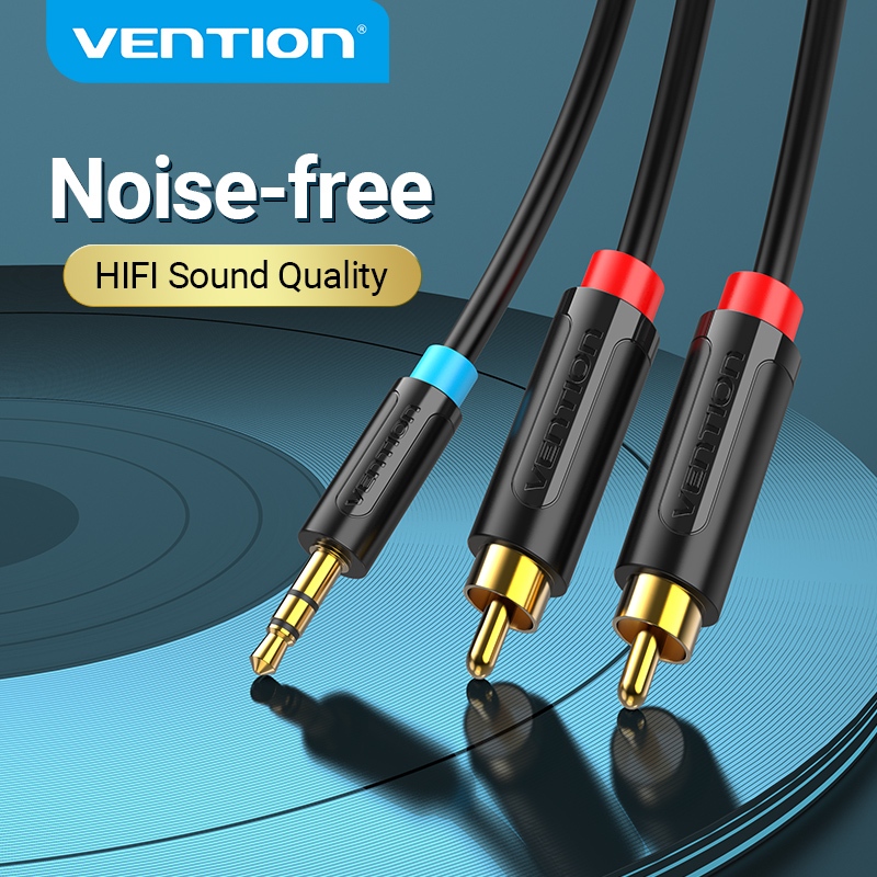 Vention สาย RCA to 3.5MM RCA 3.5MM Male to 2-Male สําหรับแล็ปท็อปลําโพง