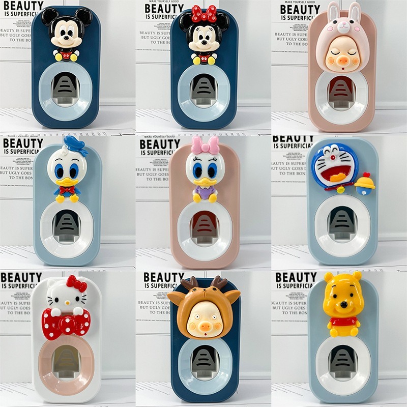 DDhome ที่กดยาสีฟัน ติดง่ายไม่ต้องเจาะผนัง วัสดุพลาสติก ABS แข็งแรงรับน้ำหนักได้ดี