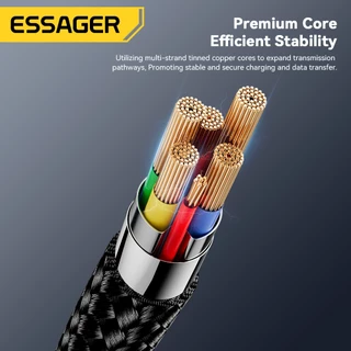 Essager 3A USB-A ถึง Type-C สายเคเบิลข้อมูลชาร์จเร็ว