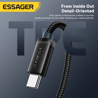 Essager 3A USB-A ถึง Type-C สายเคเบิลข้อมูลชาร์จเร็ว