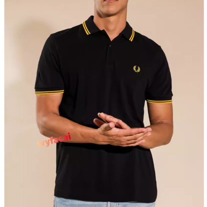 เสื้อโปโลชาย Fred perry แท้ men polo shirt ของแท้  (คอตตอน 100%) เสื้อโปโล