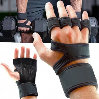 สำหรับการฝึกยกน้ำหนักการออกกำลังกายถุงมือกันลื่นทนทาน (เป็นคู่)