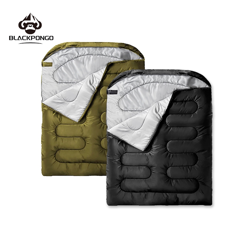 Blackpongo Double person Sleeping Bag Outdoor Camping Waterproof สะดวก Envelope Sleeping Bag