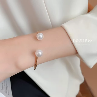 DREJEW เดรช อารมณ์ที่เรียบง่ายคดเคี้ยวคลื่นมุกเปิดสร้อยข้อมือประณีตสร้อยข้อมือระดับไฮเอนด์2024ใหม่บรรยากาศสร้อยข้อมือ
