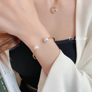 DREJEW เดรช อารมณ์ที่เรียบง่ายคดเคี้ยวคลื่นมุกเปิดสร้อยข้อมือประณีตสร้อยข้อมือระดับไฮเอนด์2024ใหม่บรรยากาศสร้อยข้อมือ
