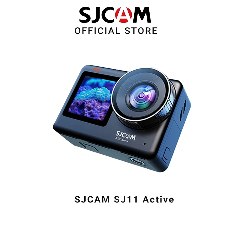 Sjcam SJ11 กล้องแอคชั่นแคมเมรา 4K, ใต้น้ํากันน้ํา 5M, กล้องติดหมวกกันน็อคมอเตอร์ไซค์, การป้องกันการสั่นไหว OIS+EIS, Ultra FOV พร้อม Active HDR, 5G WiFi,
