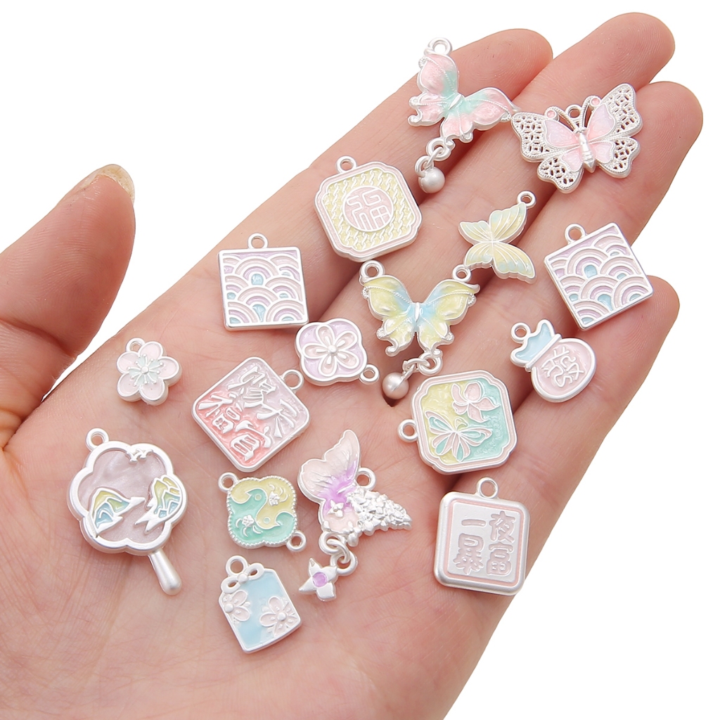 1 ชิ้น Little Fairy Series จี้ผีเสื้อ/จี้พัดลมจี้โลหะผสม DIY ทําประณีตเครื่องประดับ